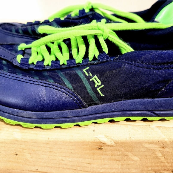 Lauren Ralph Lauren Falon Navy Blue Leather Shoes Sneakers Size 6B Youth - Picture 6 of 8